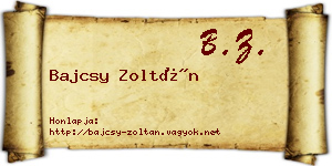 Bajcsy Zoltán névjegykártya